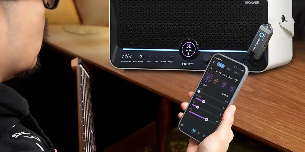 Налаштування Mooer F40i Li Phantom Black через застосунок iAMP
