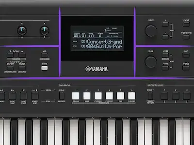 Продуманий дизайн панелі Grid Panel на YAMAHA PSR-E483