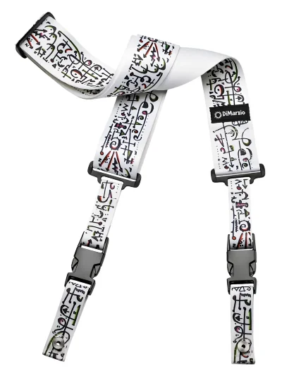 Ремінь для гітари Dimarzio DD2242 Steve Vai Cliplock Art Strap White