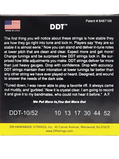 Струни DR DDT-10/52 Drop Down Tuning Electric Big Heavy 10-52