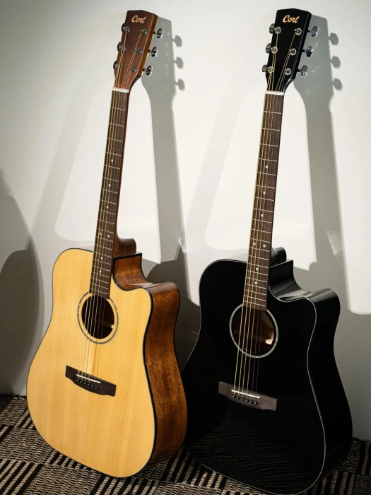 Електро-акустична гітара Електро-акустична гітара Cort Earth 60CE (Black Gloss)
