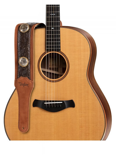 Ремінь для гітари Taylor Guitars Grand Pacific 3" Nickel Concho Leather Strap