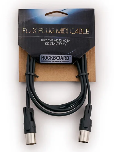 MIDI кабель RockBoard RBO CAB MD FX 100 BK FlaX Plug MIDI Cable 100 cm