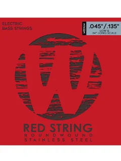 Warwick 42301 RED Stainless Steel Medium 5-String (45-135)