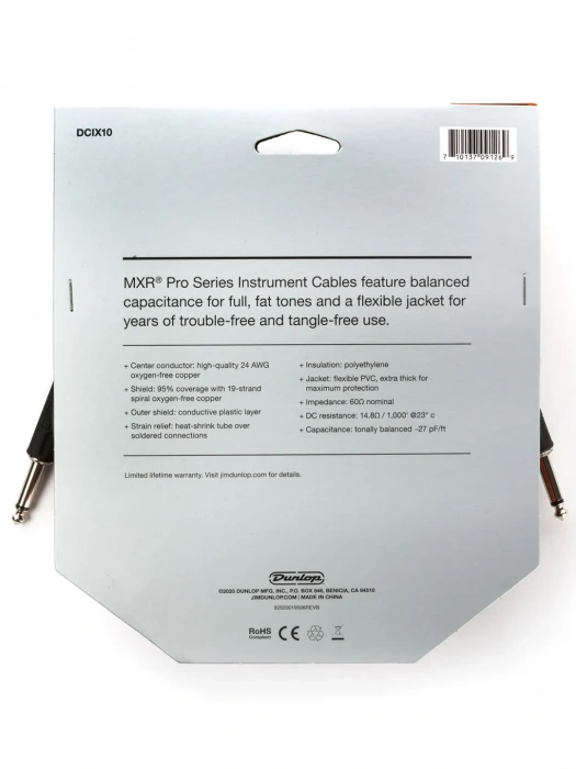 MXR DCIX10 Pro Series Instrument Cable (3m)