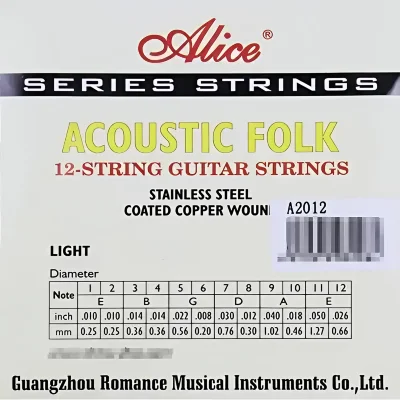 Струни Alice A2012 12-strings 10-50