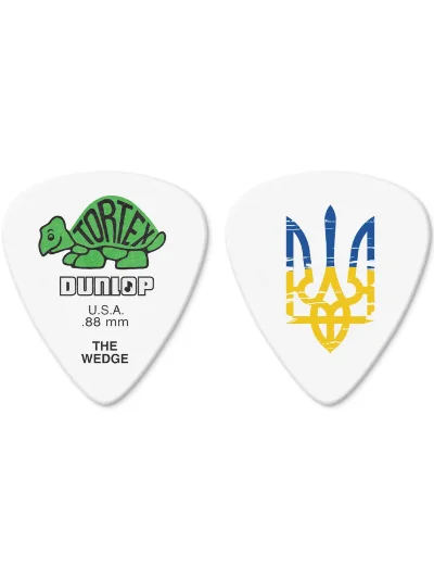 Медіатор Dunlop Tortex Wedge Custom UKR .88