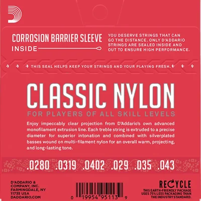 Струни D'Addario EJ27N Student Classics Normal Tension