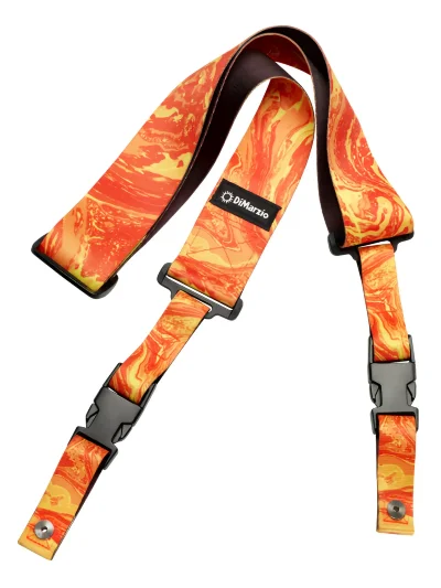 Ремінь для гітари Dimarzio DD2245 Steve Vai Cliplock Orange Universe