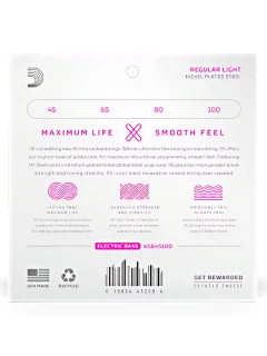 D'Addario XSB45100 XS Nickel Bass Regular Light (45-100)