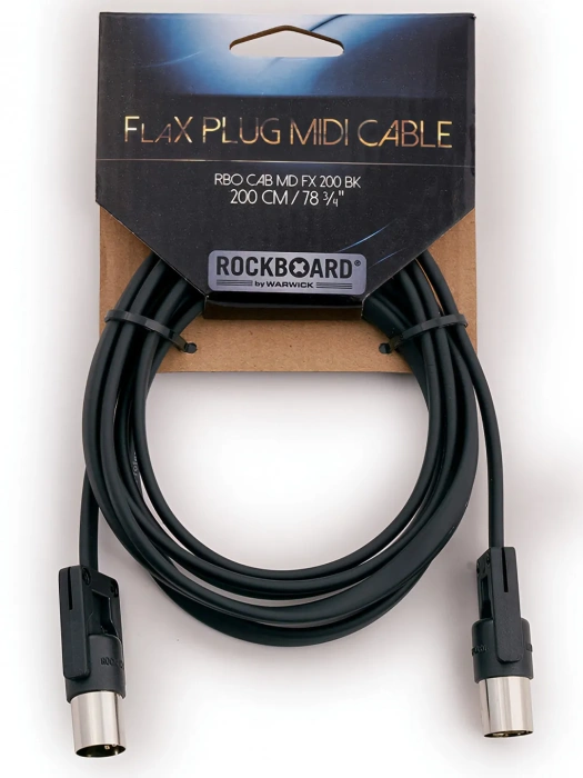 RockBoard RBO CAB MD FX 200 BK FlaX Plug MIDI Cable 200 cm
