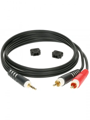 Klotz AY7 Y-Cable Stereo Mini Jack - RCA Black 1 m