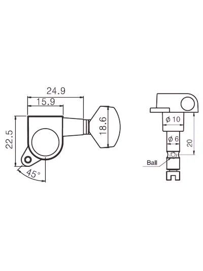 Кілки Paxphil J-07 3+3 LOCK BK