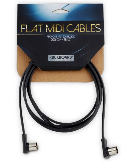 MIDI кабель RockBoard RBO CAB MIDI 200 BK Flat MIDI Cable Black 200 cm