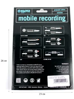 Klotz AY7 Y-Cable Stereo Mini Jack - RCA Black 3 m