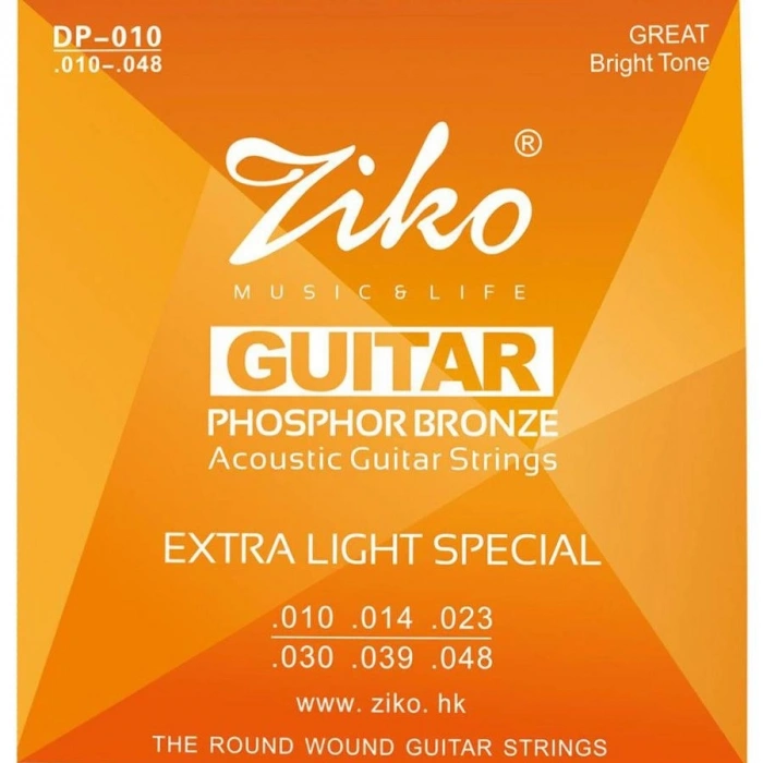 Струни Струни Ziko DP-010 Phosphor Bronze 10-48
