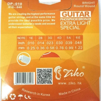 Струни Ziko DP-010 Phosphor Bronze 10-48