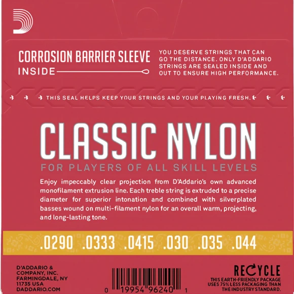 Струны D'Addario EJ27N 3/4 Student Classics Normal Tension 3/4