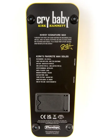 Гітарна педаль Dunlop KH95Y Kirk Hammett Cry Baby Wah Yellow Sparkle Edition