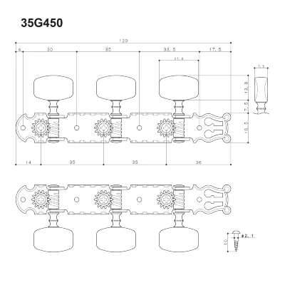 Кілки Gotoh 35G450 N
