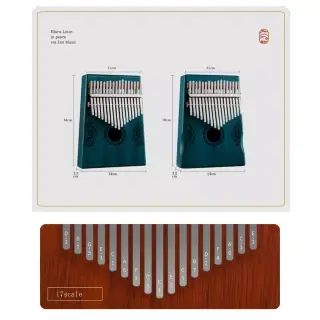 Hluru Huashu KHD17 Lotus Mahogany Blue (17 нот, червоне дерево)