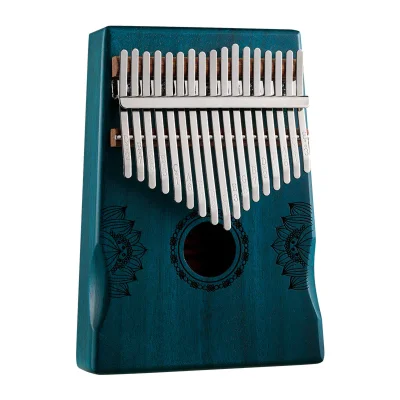 Калімба Hluru Huashu KHD17 Lotus Mahogany Blue (17 нот, червоне дерево)