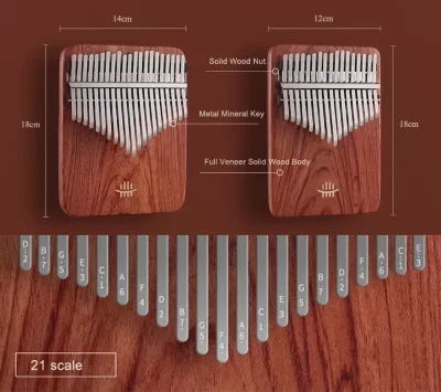 Калімба Hluru KY21 Zambian Padauk