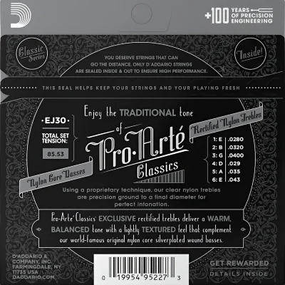 Струни D'Addario EJ30 Pro-Arte Rectified Normal Tension