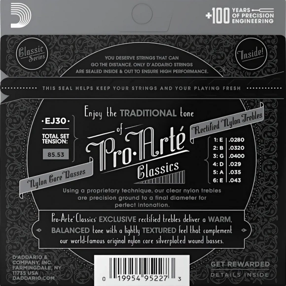 Струны D'Addario EJ30 Pro-Arte Rectified Normal Tension Струны D'Addario EJ30 Pro-Arte Rectified Normal Tension