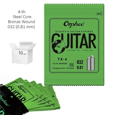Струни Orphee TX-4 0.32 струна №4 D/Ре набір 10 шт. 