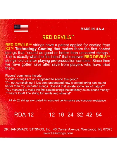 Струни DR RDA-12 Red Devils Acoustic Light 12-54