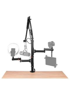 Gator Frameworks GFW-ID-CREATORTREE ID Series All-In-One Content Creator Tree with Light Mic & Camera Attachments