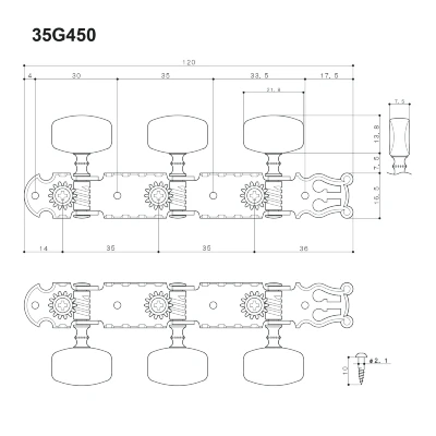 Кілки Gotoh 35G450 SG