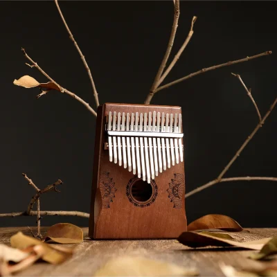 Калімба Hluru Huashu KHD17 Lotus Mahogany Brown (17 нот, червоне дерево)
