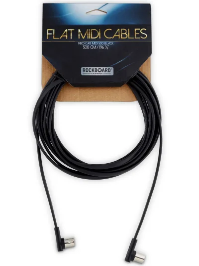 MIDI кабель RockBoard RBO CAB MIDI 500 BK Flat MIDI Cable Black 500 cm