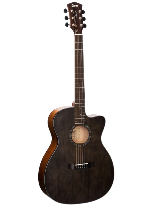 Електро-акустична гітара Електро-акустична гітара Cort Core-OC Spruce (Open Pore Trans Black)