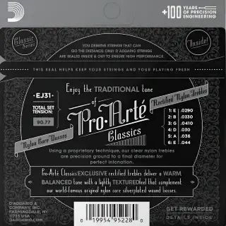 D'Addario EJ31 Pro-Arte Rectified Hard Tension