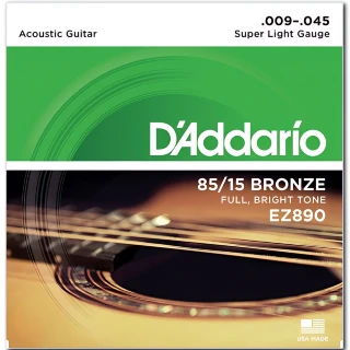 D'Addario EZ890 85/15 Bronze Super Light 9-45