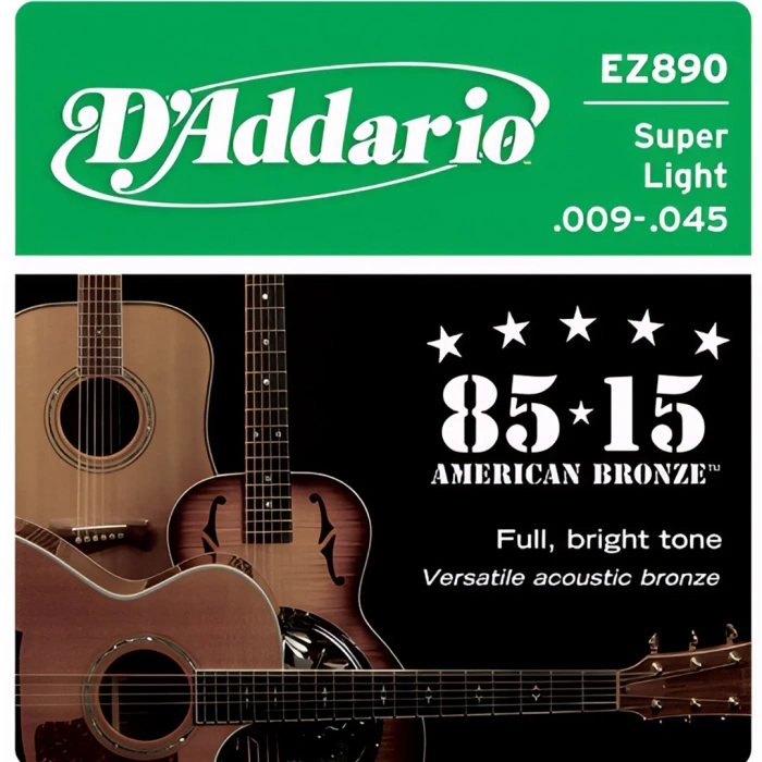 D'Addario EZ890 85/15 Bronze Super Light 9-45