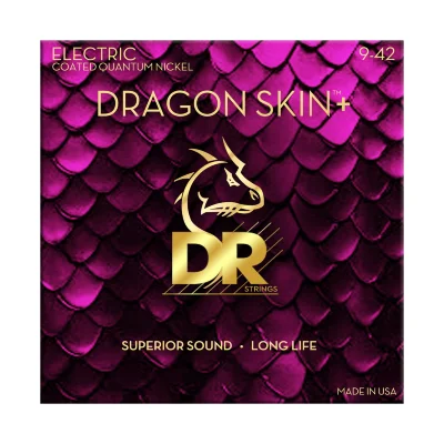 Струни DR DEQ-9 Dragon Skin+ Electric Light 9-42