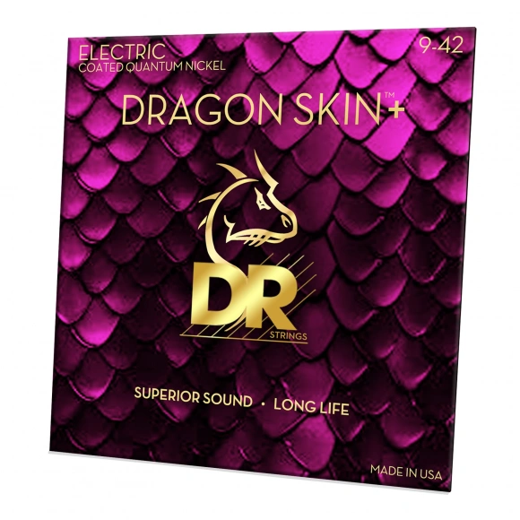Струни DR DEQ-9 Dragon Skin+ Electric Light 9-42 Струни DR DEQ-9 Dragon Skin+ Electric Light 9-42