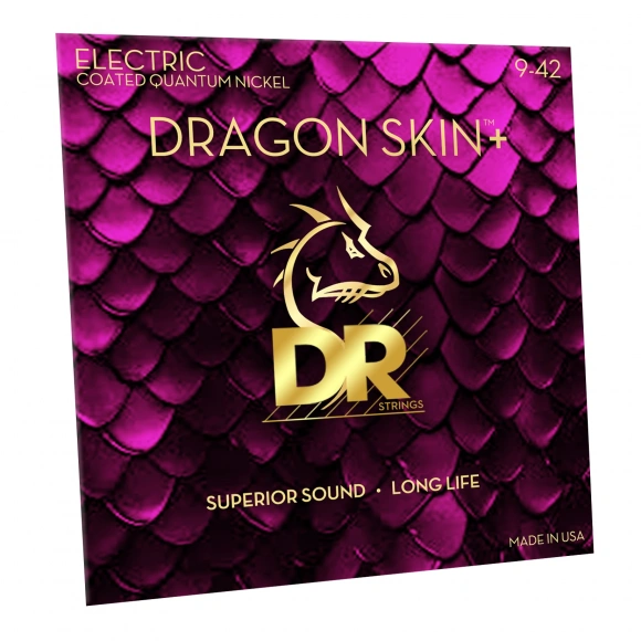 Струни DR DEQ-9 Dragon Skin+ Electric Light 9-42 Струни DR DEQ-9 Dragon Skin+ Electric Light 9-42