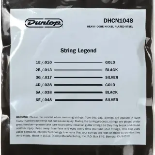 Dunlop DHCN1048 Heavy Core Electric Guitar Strings 10-48