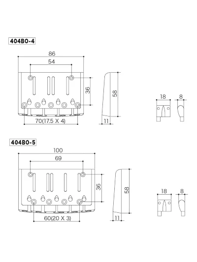 Бридж Gotoh 404BO-4 (C)