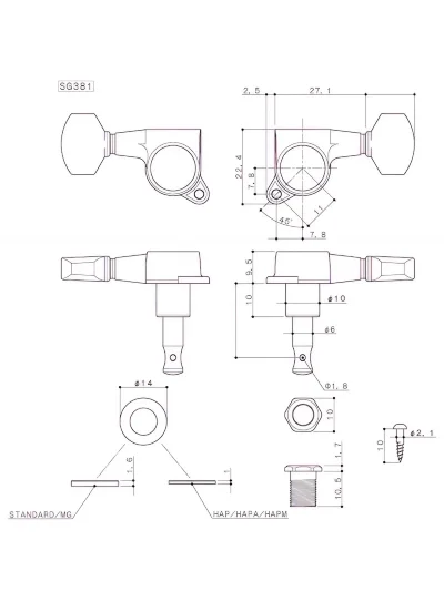 Кілки Gotoh SG381-07 MG C