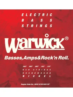Warwick 46301 RED Nickel Plated Medium 5-String (45-135)