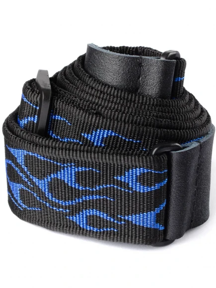 Ремень для гитари Dunlop D3811BL Classic Flambe Blue Strap