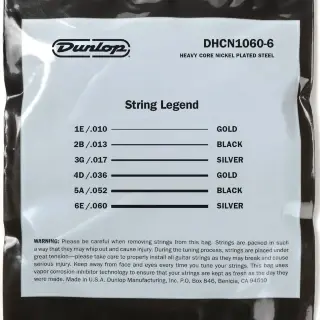 Dunlop DHCN10606 Heavy Core Electric Guitar Strings 10-60