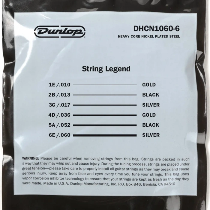 Dunlop DHCN10606 Heavy Core Electric Guitar Strings 10-60