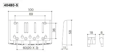 Бридж Gotoh 404BO-5 (B)